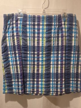 Womens Size 12 Cotton Madras Skirt